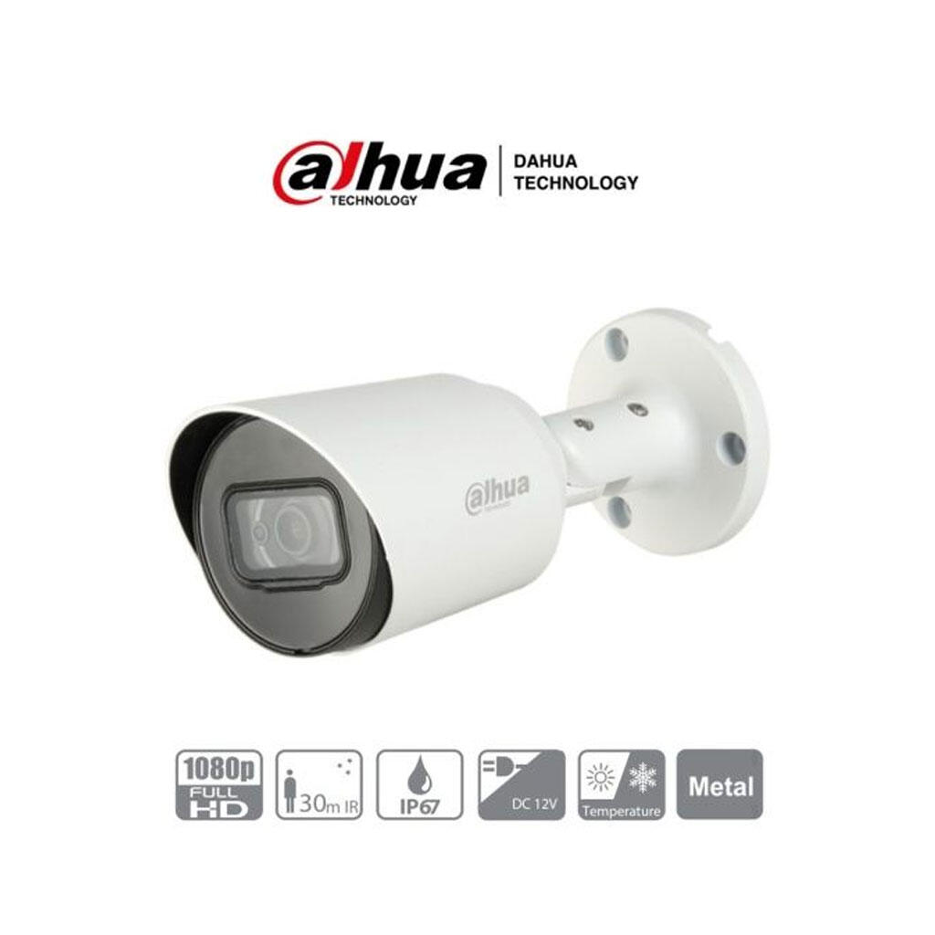 DH-HAC-HFW1200TN-0280B-S6 Cámara Dahua HDCVI 1080P Metálica IR 30Mts. LF2.8mm IP67