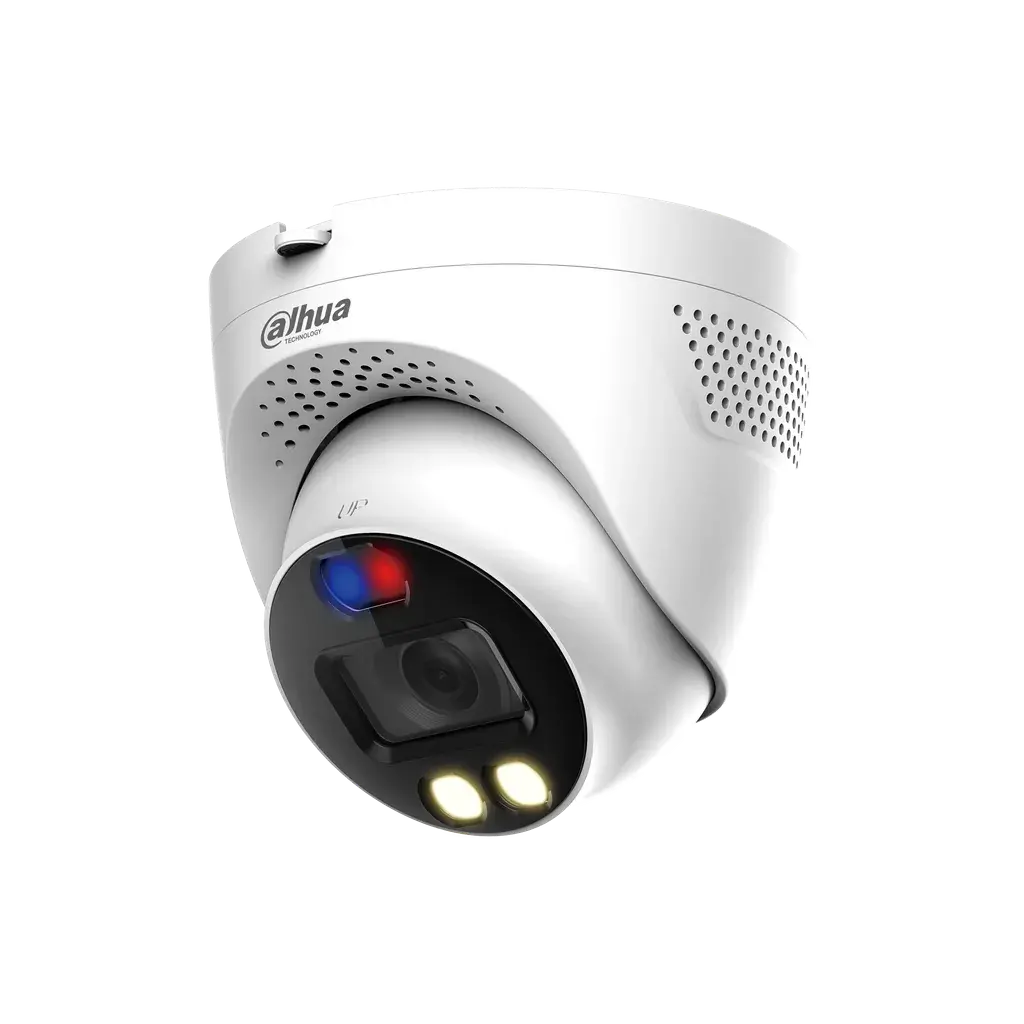 DH-HAC-ME1509TQN-A-PV-0360B-S2. Cámara Análoga Dahua de 5MP tipo eyeball  doble iluminación de hasta 40m con disuasión activa lente de 3.6mm 