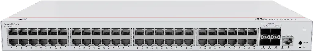 S310-48P4X. Switch Hauwei eKit 48 puertos PoE+ 10/100/1000Base-T 4 Puertos 10 GE SFP+ capacidad de conmutación de 176 Gbit/s capacidad de reenvió de paquetes de 131 Mpps para capa de agregación