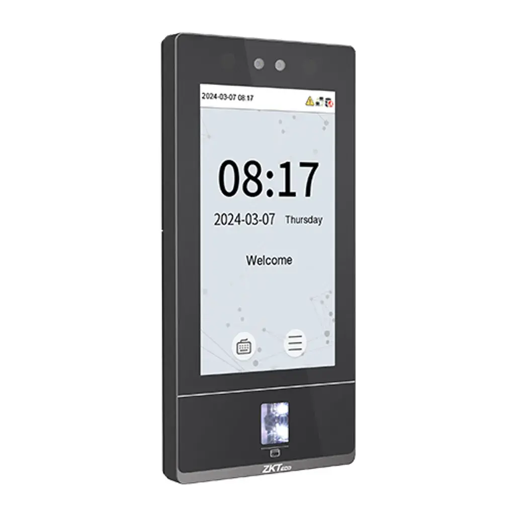 SenseFace 7A. Terminal de control de acceso Standalone IP, Reconocimiento facial, huella, Tarjeta ID 125kHz, Protección IP65