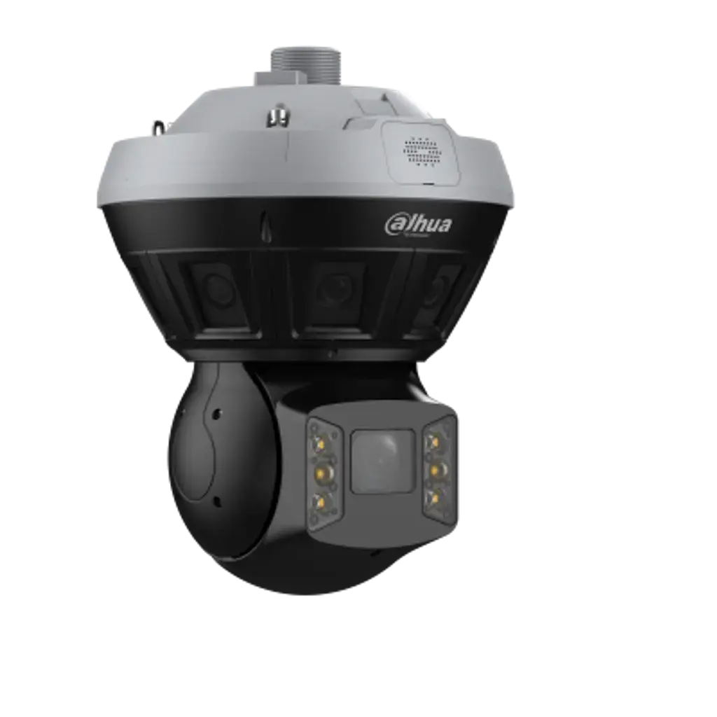 DH-PSDW81652SP-A360-D440-DC36V. Cámara Dahua IP Mini Hubble WizMind, PTZ Panorámica de 360° y Multi-Sensor de 16 MP, Posee Detección de Rostro, Gestión de tráfico, protección IP67 y IK10. 