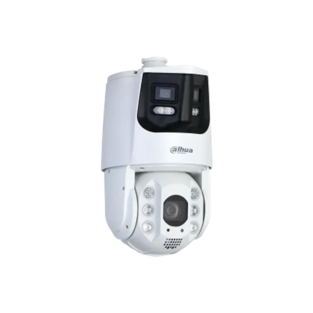 DH-SDT6C432-4P-GB-APV-0280. Cámara PTZ Dahua 4MP 32X + Cámara Panorámica 180° con dos lentes de 4MP, Sirena Integrada, Iluminación Dual Hasta 200 Metros, Posee Detección de Rostro, IVS, IP66.