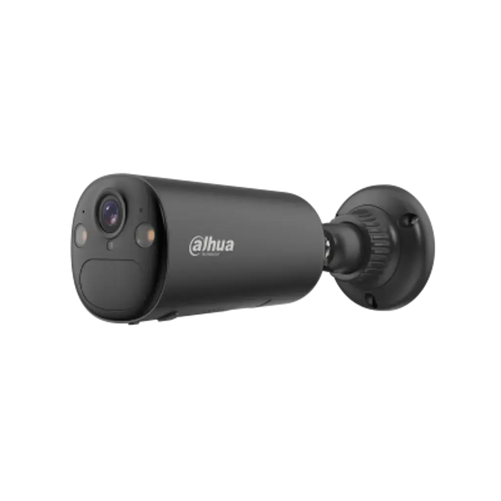 DH-KIT/IPC-BF4CP-4G-LA-0210B-XL-Ash/M0508. Cámara Dahu Tipo Bala Solar, 4MP, 4G, Lente de 2.1mm, Incluye Panel Solar de 8W, Detección de Humanos y Vehículos, Alarma Sonora, protección IP66